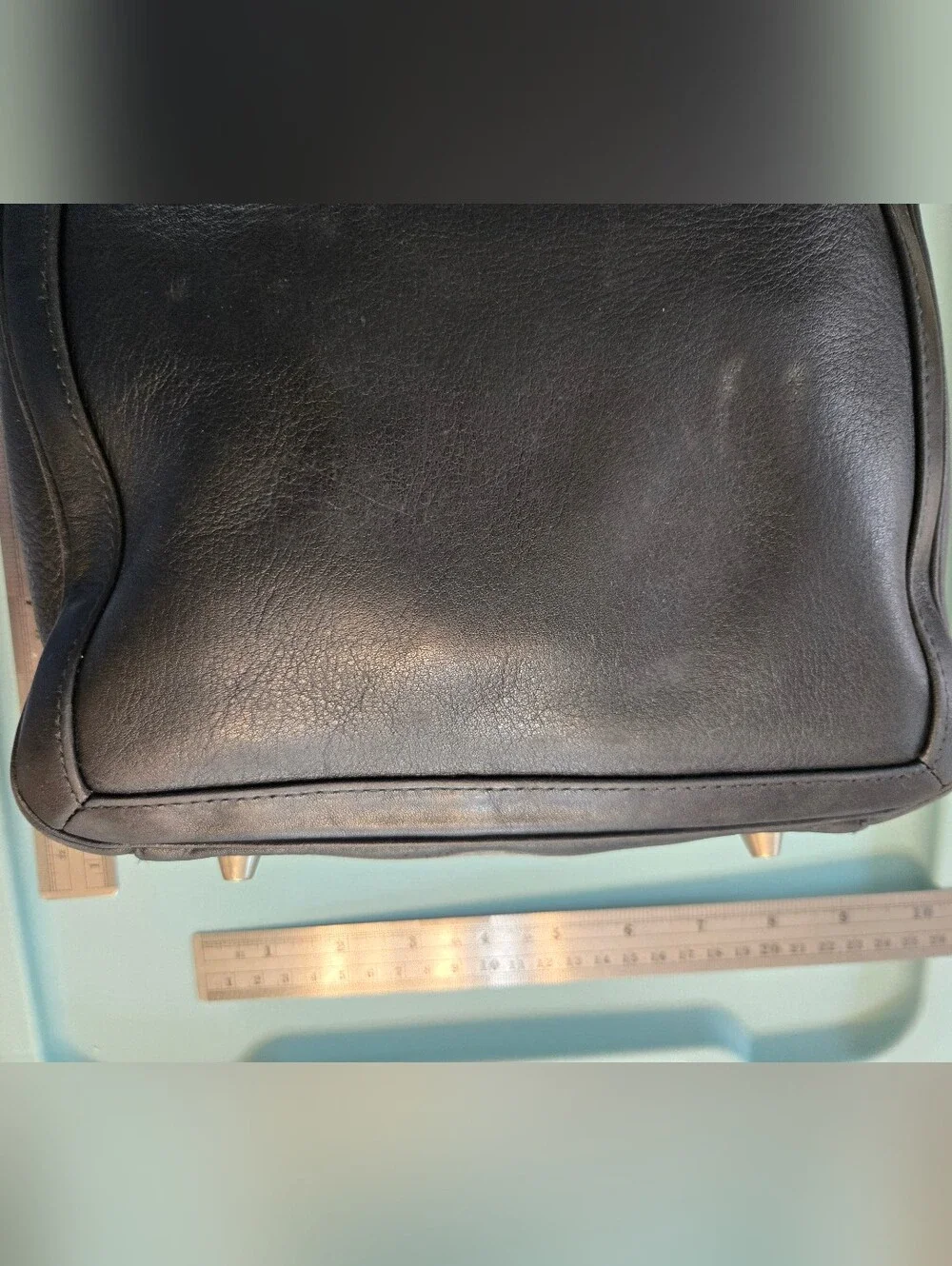 ​Vintage Coach Black Leather Bonnie Legacy Slim Tote Bag #9422